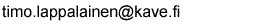 firstname.lastname@kave.fi